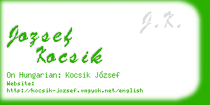 jozsef kocsik business card